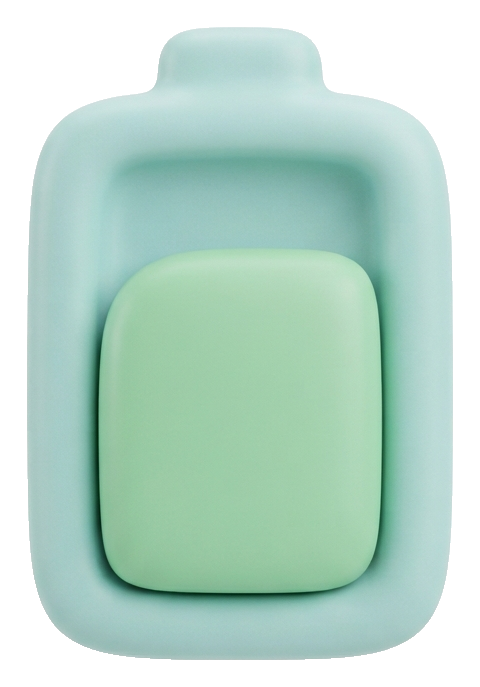 Soft 3D icon, pastel clay render of a battery level icon, transparent background PNG