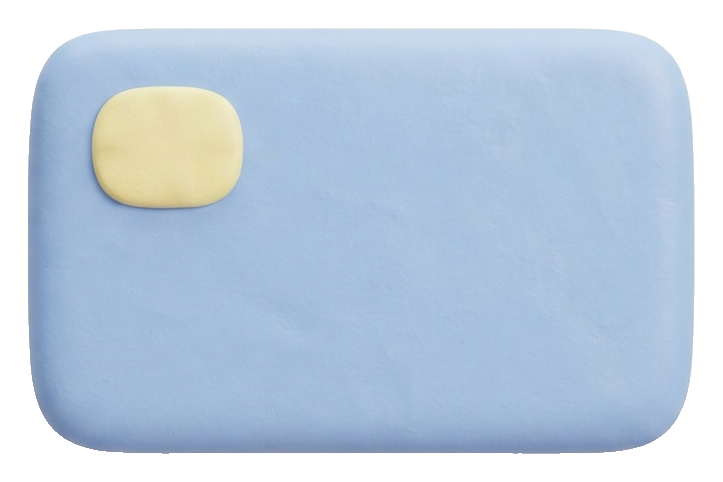 Soft 3D icon, pastel clay render of a credit card icon, transparent background PNG