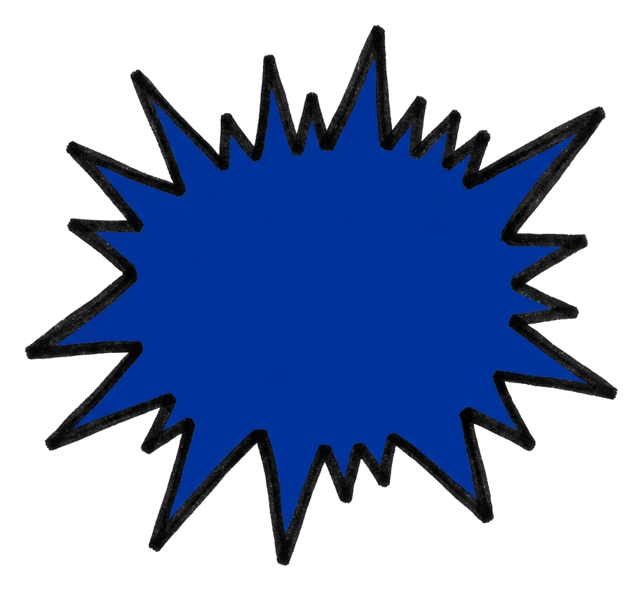 Shout bubble with spiky edges, black marker of an empty hand-drawn speech bubble outline, transparent background PNG