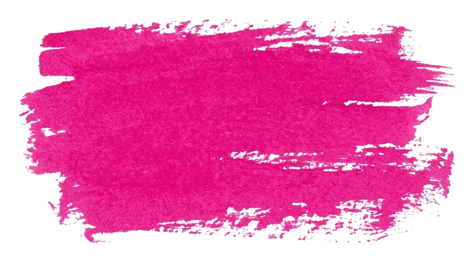 Dry brush stroke with rough edges of a pink single wide highlighter pen stroke, transparent background PNG