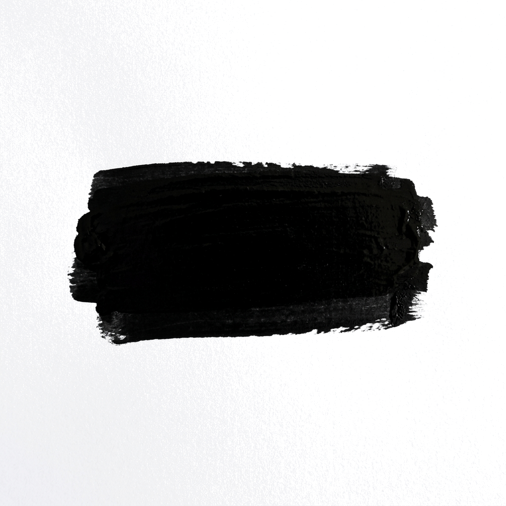 넓게 그은 형광펜 한 줄, 검은색, 굵은 붓 터치, 투명 배경(누끼) PNG