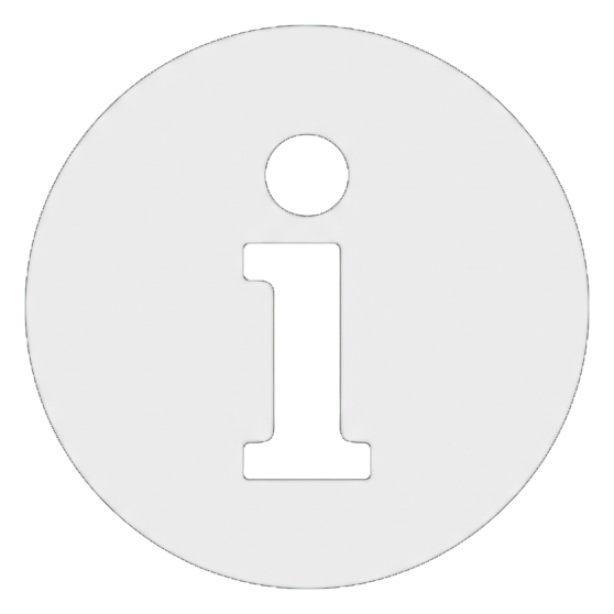 Flat color icon, bold solid colors of a round information icon with a small i symbol, transparent background PNG