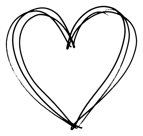 Lindo icono de garabato dibujado a mano, bolígrafo negro de un icono de corazón de Me gusta, PNG con fondo transparente
