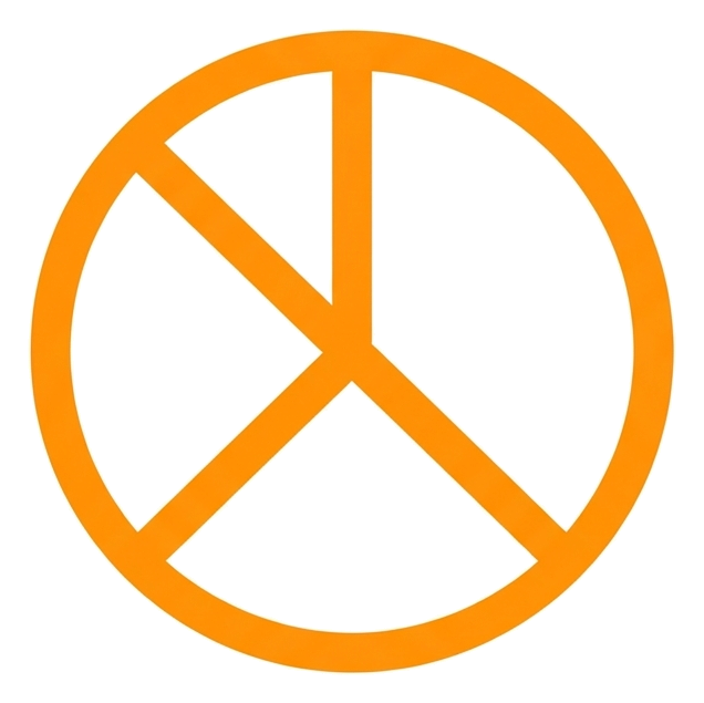 Rounded line icon, thick orange outline of a pie chart icon, transparent background PNG