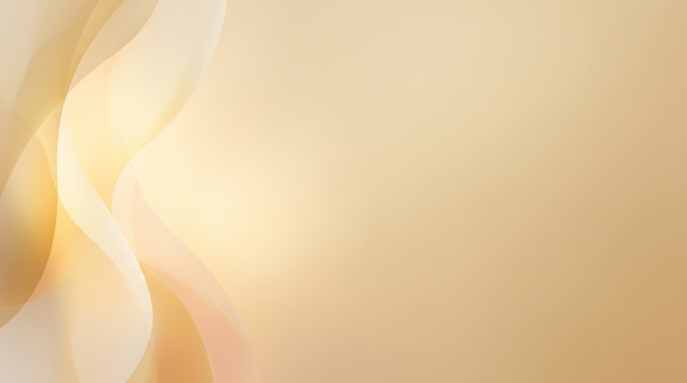 Minimal abstract design of clean abstract background with soft shapes and a large empty area for text, simple balanced layout, warm golden light, calm mood, 16:9 aspect ratio