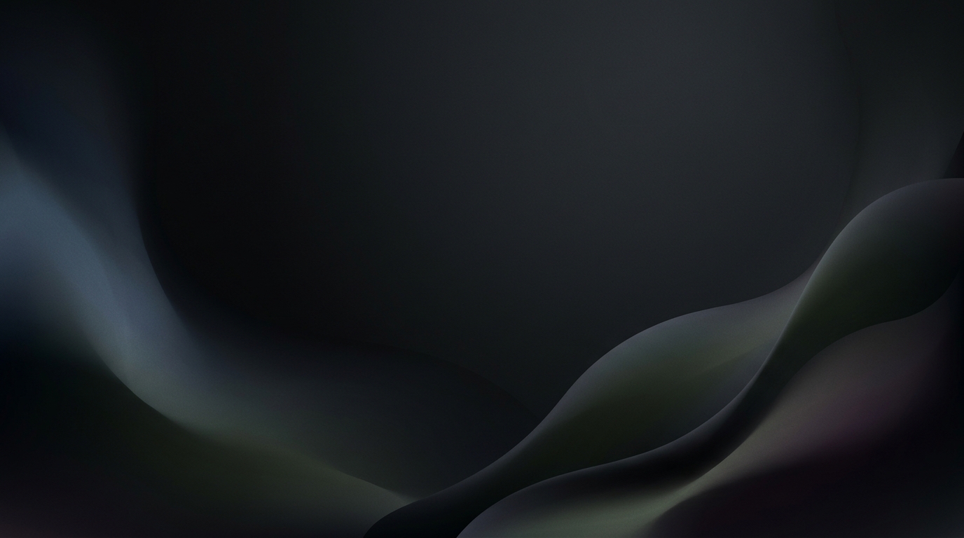 Minimal abstract design of clean abstract background with soft shapes and a large empty area for text, simple balanced layout, moody dark tones, dramatic lighting, 16:9 aspect ratio