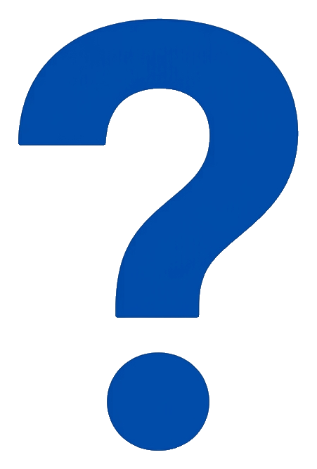 Flat vector icon, bold solid colors of a bold question mark symbol, transparent background PNG