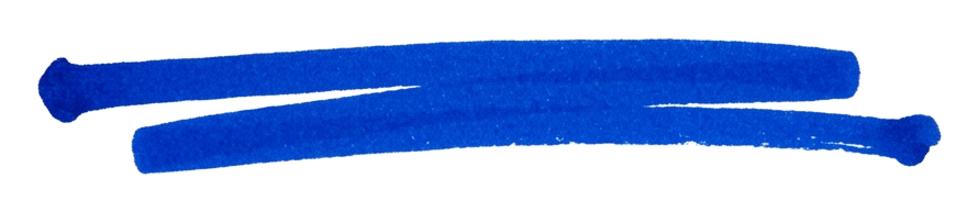 Hand-drawn marker stroke of a hand-drawn blue underline stroke, transparent background PNG