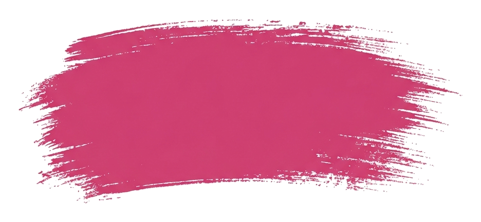 Dry brush stroke with rough edges of a hand-drawn pink underline stroke, transparent background PNG