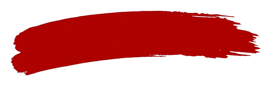 Thick red paint brush stroke of a hand-drawn red underline stroke, transparent background PNG