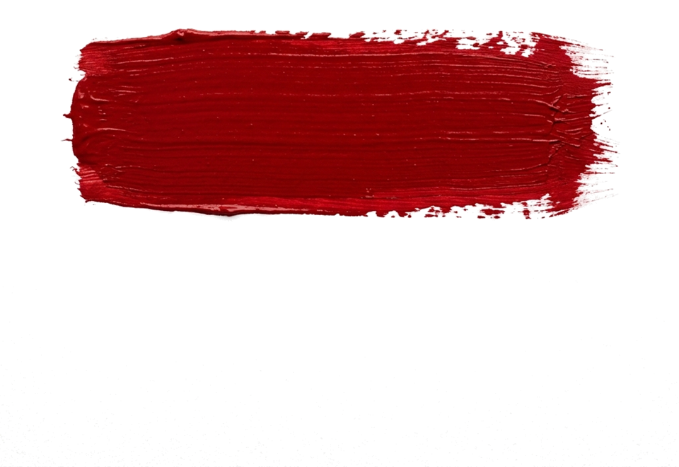 Pintura roja de una muestra de pincelada horizontal ancha para colocar texto, PNG con fondo transparente