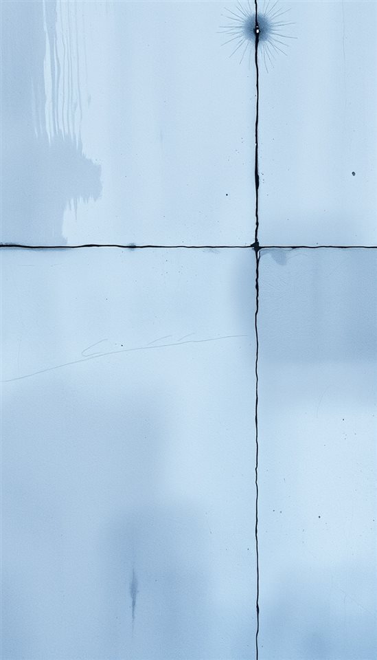 Watercolor illustration of A minimalist raw gray concrete wall surface with natural weathering and texture, high-angle view from above, cool blue tones, quiet atmosphere, 9:16 aspect ratio