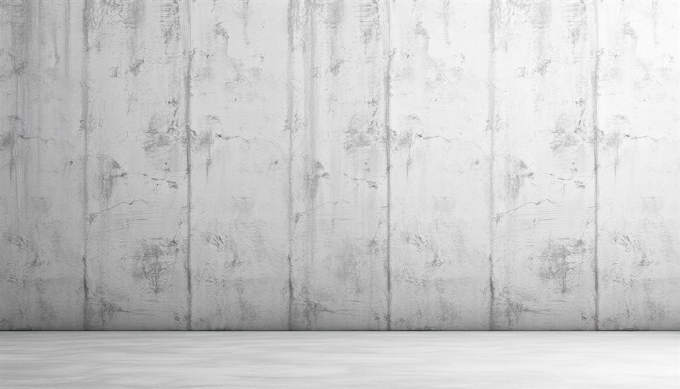 Minimal flat illustration of A minimalist raw gray concrete wall surface with natural weathering and texture, wide shot with open space at the top for text, soft pastel colors, bright and cozy, 16:9 aspect ratio