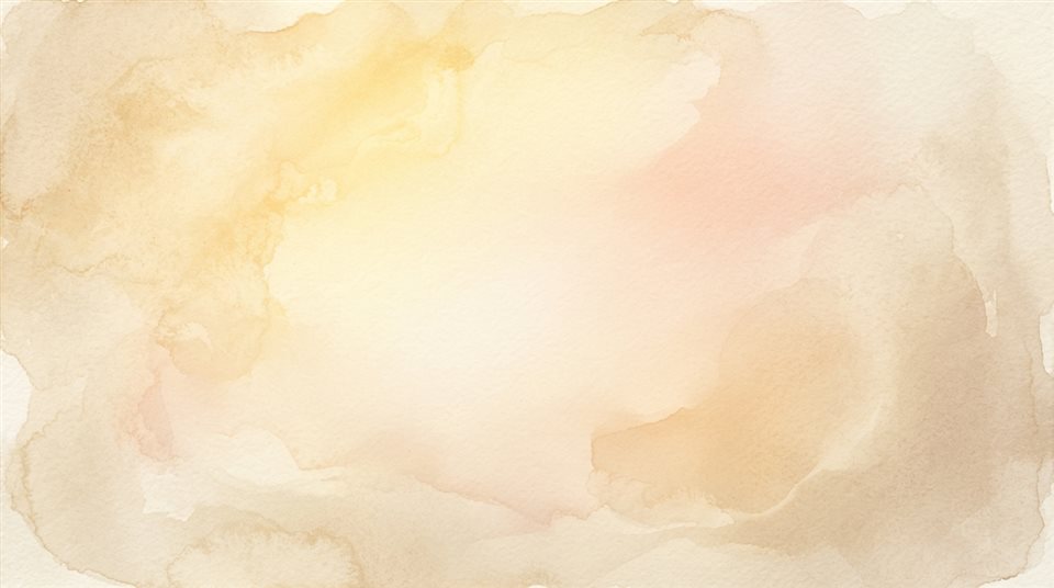 Watercolor texture design of elegant cover background with gentle gradients and empty space for a title, simple balanced layout, warm golden light, calm mood, 16:9 aspect ratio