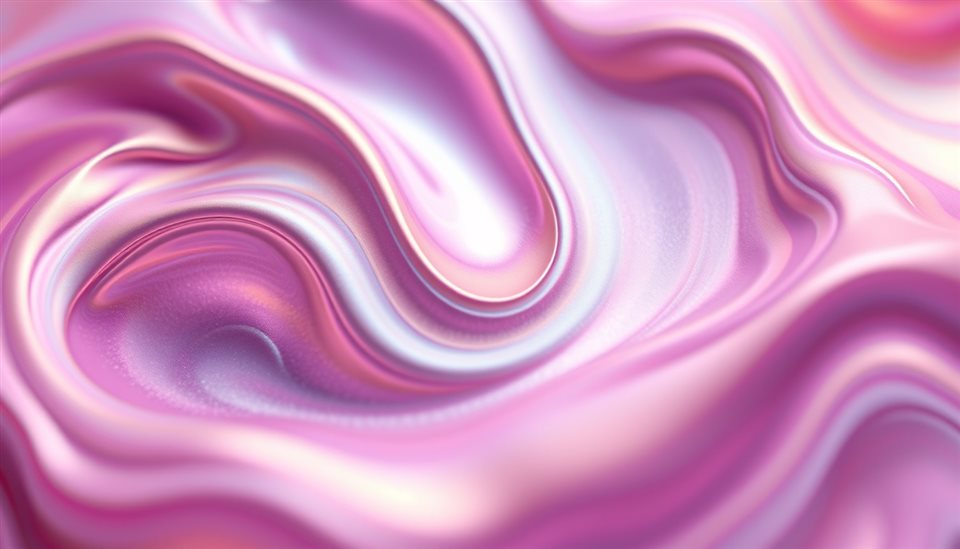 Soft 3D render of A smooth swirl of vibrant metallic and pastel liquid paints blending together in an abstract fluid art composition., close-up detail with shallow depth of field, misty morning haze, dreamy, 16:9 aspect ratio