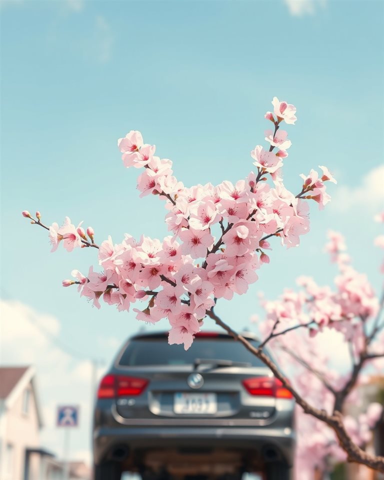 Cinematic film still of Soft pastel watercolor illustration of blooming cherry blossom branches against a clear sky, centered subject with a simple uncluttered composition, vivid colors, high contrast, energetic, 4:5 aspect ratio