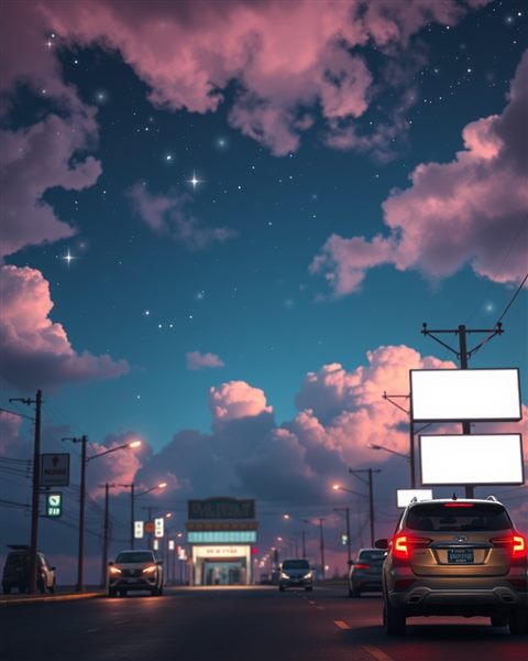 Photorealistic photo of Dreamy aesthetic vertical background with pastel clouds, stars, and soft glowing bokeh lights, wide shot with open space at the top for text, moody dark tones, dramatic lighting, 4:5 aspect ratio