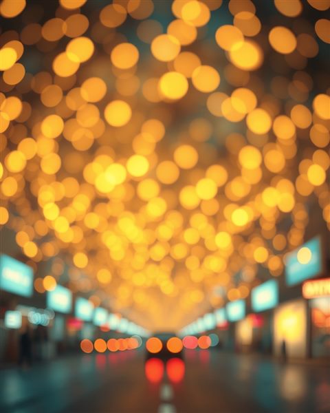 Cinematic film still of A dreamy abstract background filled with soft, glowing golden and pastel light circles of various sizes., wide shot with open space at the top for text, vivid colors, high contrast, energetic, 4:5 aspect ratio