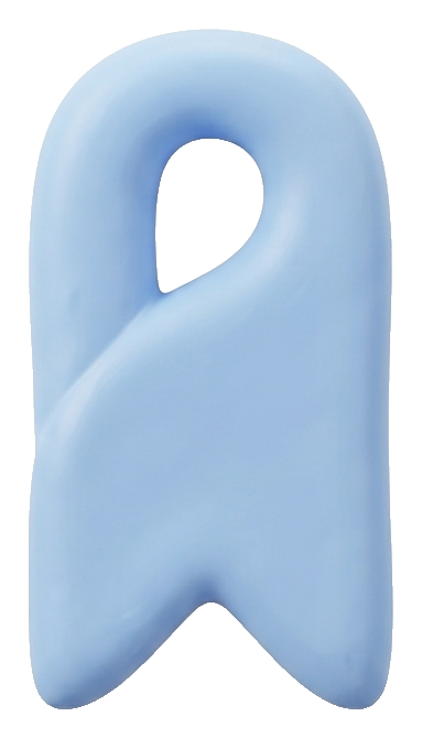 Soft 3D icon, pastel clay render of a bookmark ribbon icon, transparent background PNG