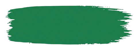 Bold flat vector style of a green wide horizontal paint brush stroke swatch to place text on, transparent background PNG