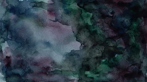 Watercolor texture design of simple colorful background with a large empty area for text, simple balanced layout, moody dark tones, dramatic lighting, 16:9 aspect ratio