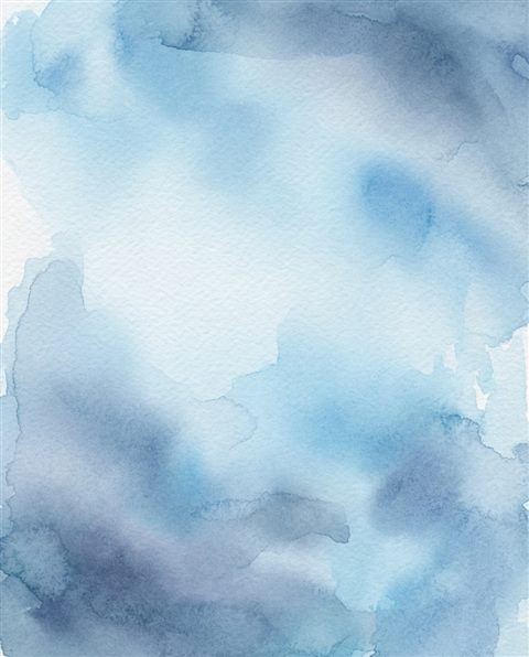 Watercolor texture design of elegant cover background with gentle gradients and empty space for a title, simple balanced layout, cool blue tones, quiet atmosphere, 4:5 aspect ratio