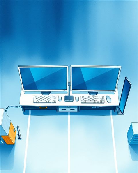Watercolor illustration of A wide, seamless abstract geometric gradient design optimized for dual monitors., high-angle view from above, cool blue tones, quiet atmosphere, 4:5 aspect ratio