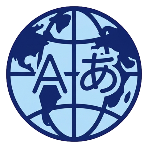 Duotone icon, navy blue and light blue of a globe language icon, transparent background PNG