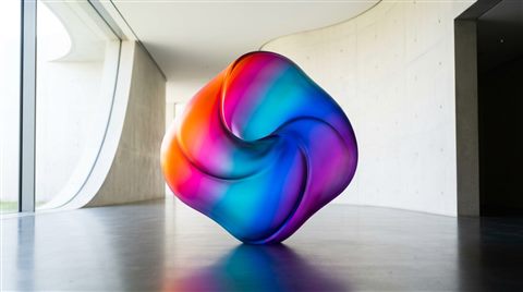 Photorealistic photo of smooth color gradient, centered subject with a simple uncluttered composition, vivid colors, high contrast, energetic, 16:9 aspect ratio