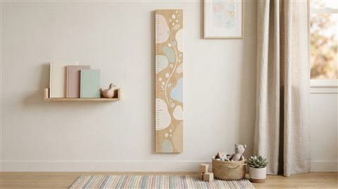 Photorealistic photo of abstract growth chart, centered subject with a simple uncluttered composition, soft pastel colors, bright and cozy, 16:9 aspect ratio