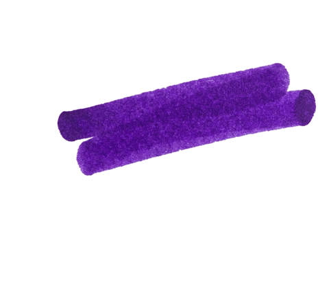 넓게 그은 형광펜 한 줄, 보라색, 둥근 굵은 마커, 투명 배경(누끼) PNG