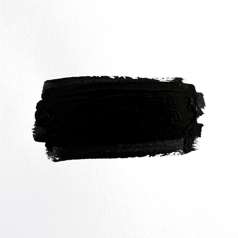 넓게 그은 형광펜 한 줄, 검은색, 굵은 붓 터치, 투명 배경(누끼) PNG