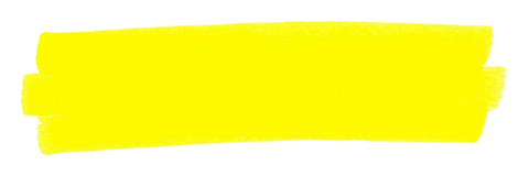 넓게 그은 형광펜 한 줄, 노란 형광펜, 투명 배경(누끼) PNG