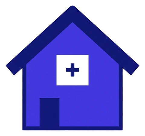 Icono de color plano, colores sólidos llamativos de un icono de inicio con forma de casa, PNG con fondo transparente