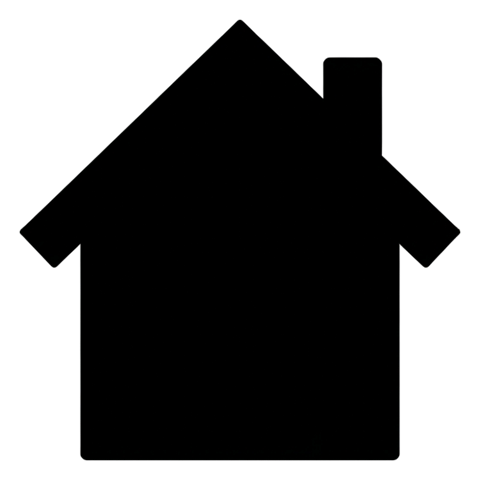 Icono de glifo negro negrita, silueta sólida rellena de un icono de inicio con forma de casa, PNG con fondo transparente