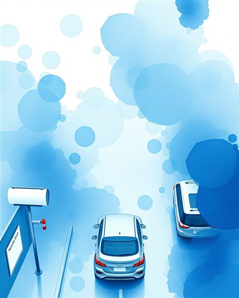 Watercolor illustration of A clean, modern abstract geometric background with soft blue and white data shapes, high-angle view from above, cool blue tones, quiet atmosphere, 4:5 aspect ratio