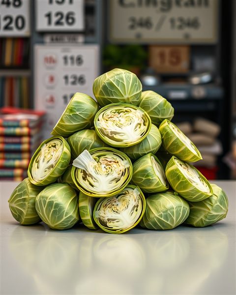Cinematic film still of Freshly harvested green napa cabbages halved and piled neatly on a clean surface, centered subject with a simple uncluttered composition, vivid colors, high contrast, energetic, 4:5 aspect ratio