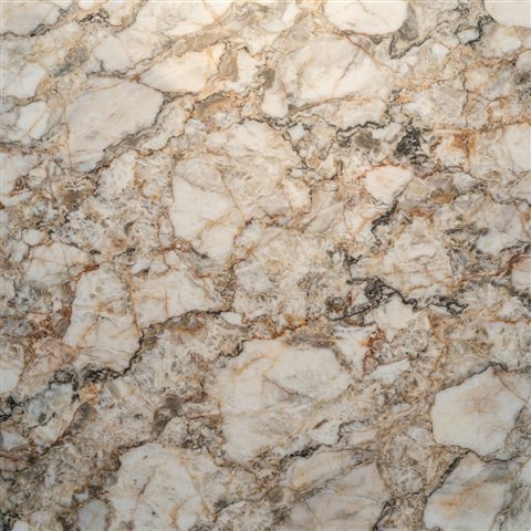 Photorealistic photo of marble texture, high-angle view from above, warm golden light, calm mood, 1:1 aspect ratio