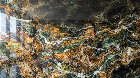 Photorealistic photo of marble texture, wide shot with open space at the top for text, vivid colors, high contrast, energetic, 16:9 aspect ratio