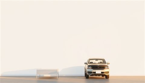 Photorealistic photo of A clean, modern presentation slide background with subtle gray shapes on white space., wide shot with open space at the top for text, warm golden light, calm mood, 16:9 aspect ratio