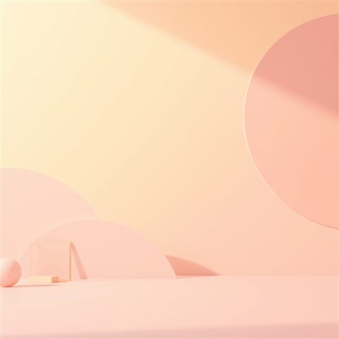 Photorealistic photo of A serene and simple gradient pastel background with soft geometric shapes, close-up detail with shallow depth of field, warm golden light, calm mood, 1:1 aspect ratio