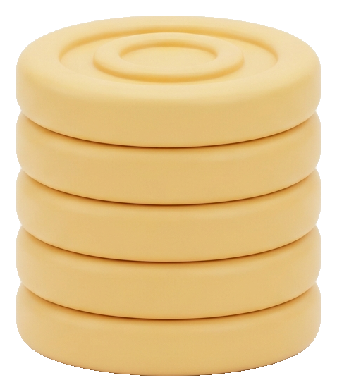 Soft 3D icon, pastel clay render of a stack of coins money icon, transparent background PNG