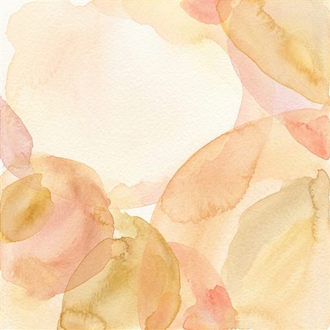 Watercolor texture design of clean abstract background with soft shapes and a large empty area for text, simple balanced layout, warm golden light, calm mood, 1:1 aspect ratio