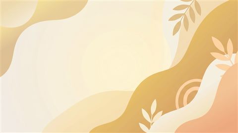 Flat vector design of clean abstract background with soft shapes and a large empty area for text, simple balanced layout, warm golden light, calm mood, 16:9 aspect ratio