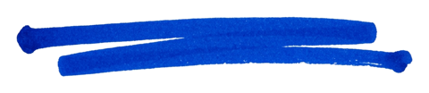 Hand-drawn marker stroke of a hand-drawn blue underline stroke, transparent background PNG