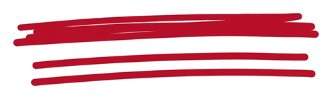 Double red pen underline of a hand-drawn red underline stroke, transparent background PNG