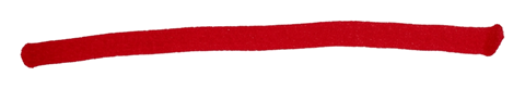 Red marker stroke of a hand-drawn red underline stroke, transparent background PNG