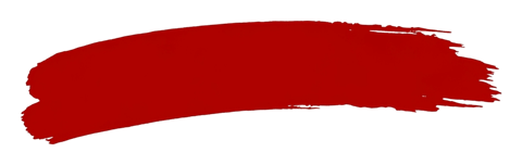 Thick red paint brush stroke of a hand-drawn red underline stroke, transparent background PNG