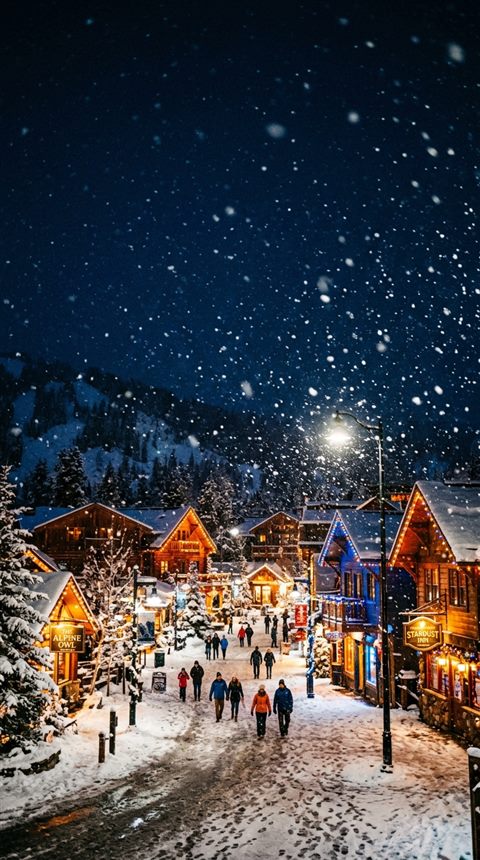 Cinematic film still of falling snowflakes, wide shot with open space at the top for text, vivid colors, high contrast, energetic, 9:16 aspect ratio