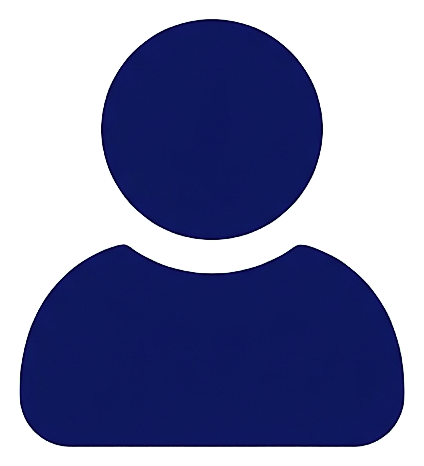Flat color icon, bold solid colors of a person profile user icon, transparent background PNG